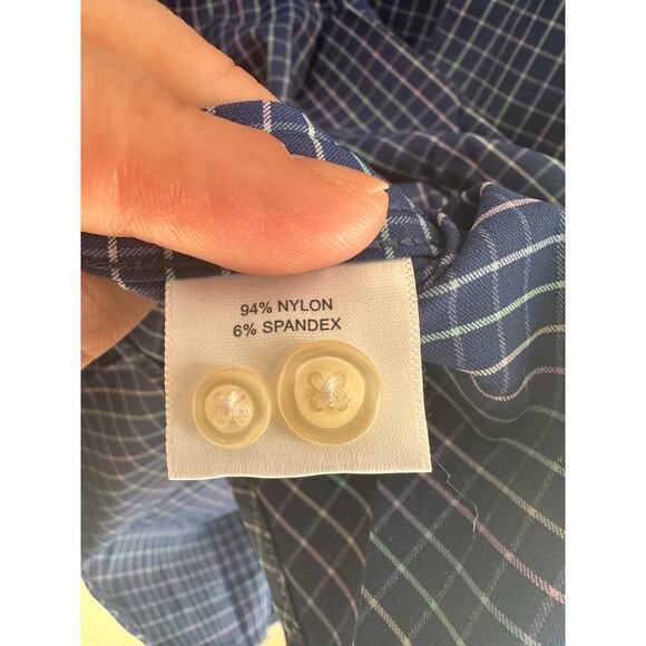 NWT Peter Millar Montgomery Performance Fit Blue Tattersall Stretch Sports XXL - Picture 6 of 6